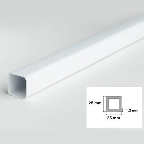 1 Metre Plastic Square Tubes, PVC Box Section, Square PVC Pipe