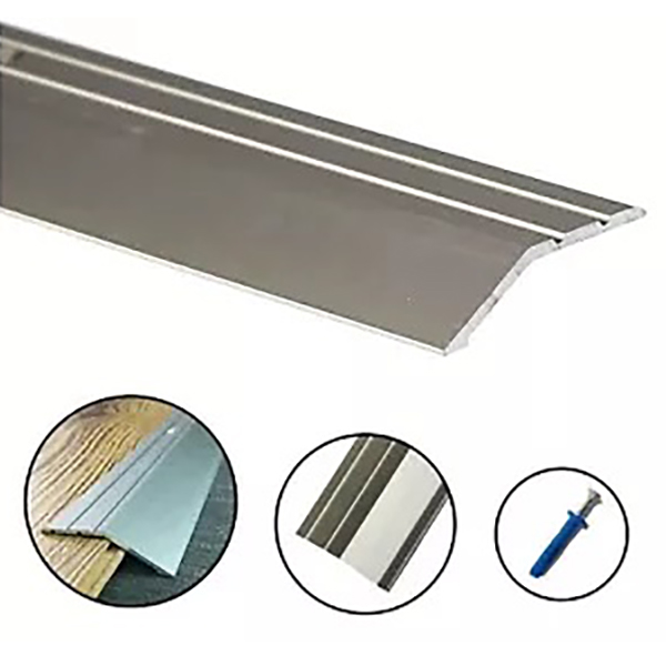 1m Anodised Aluminium Door Floor Bar Edge Trim Threshold Ramp Self Adhesive