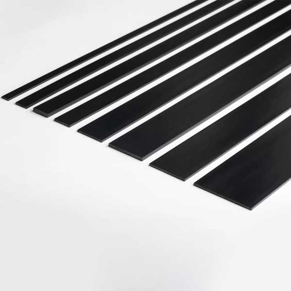 1m Durable Black PVC Flat Bar Trim Architrave, Cover