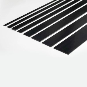 2.5 Metre Black Durable PVC Flat Bar, Trim Architrave, Cover