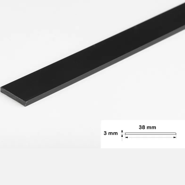 2.5 Metre Durable PVC Flat Bar Trim Architrave, Cover