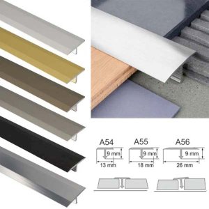 26mm Anodised Aluminium Threshold Trim T Bar Transition Trim For Tiles