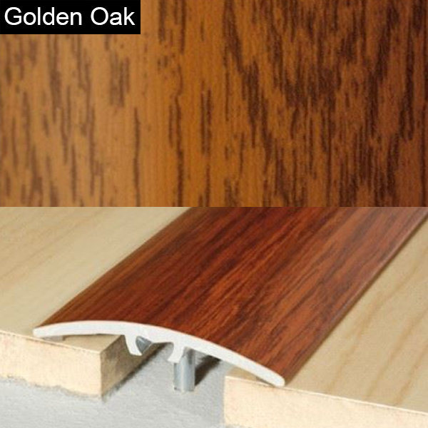 40mm Aluminium Wood Effect Door Floor Bar Edge Trim Threshold