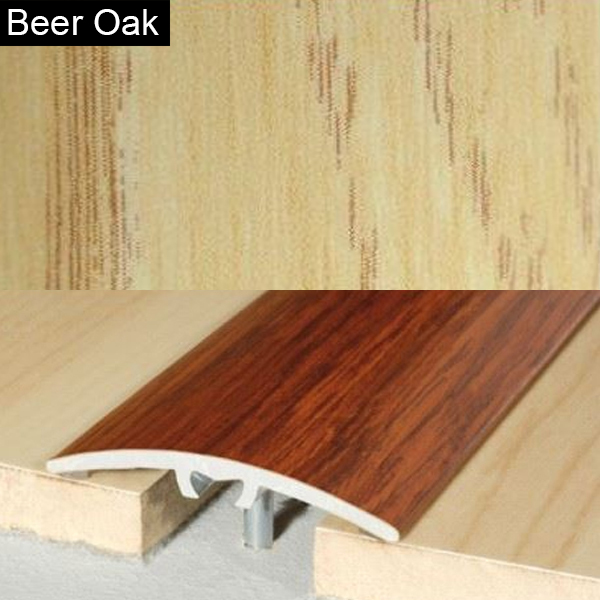 40mm Aluminium Wood Effect Door Floor Bar Edge Trim Threshold