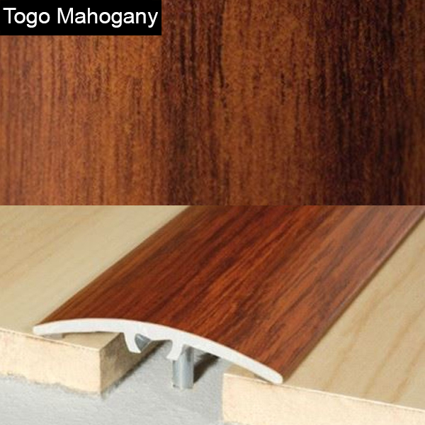 40mm Aluminium Wood Effect Door Floor Bar Edge Trim Threshold