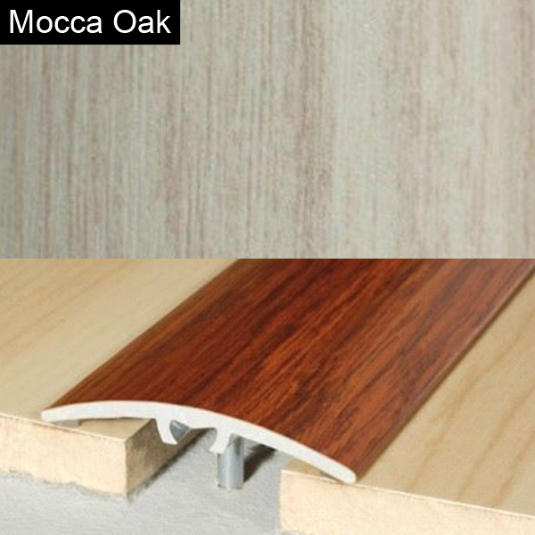 40mm Aluminium Wood Effect Door Floor Bar Edge Trim Threshold