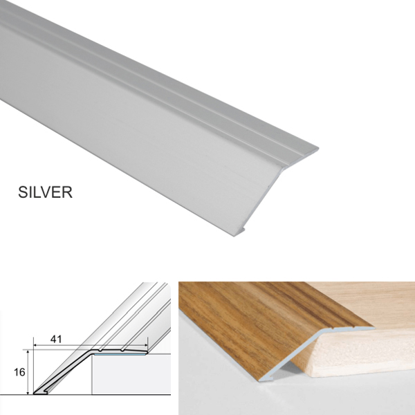 41mm Anodised Aluminium Door Threshold Ramp Profile Screwfix