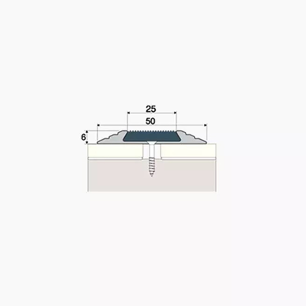 50mm Anodised Aluminium Anti Non Slip Door Bar Edge Trim Threshold Profile