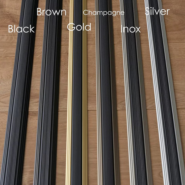 50mm Anodised Aluminium Anti Non Slip Door Bar Edge Trim Threshold Profile