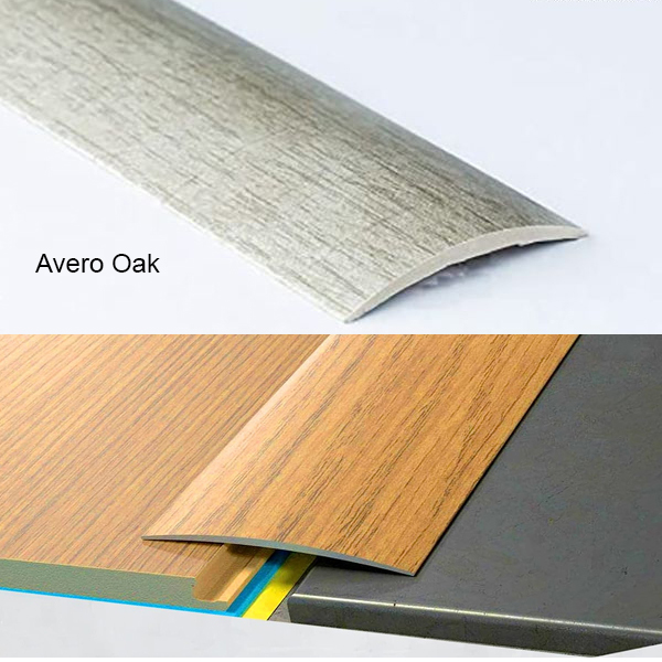 80mm Wide Self-Adhesive Aluminium Wood Effect Transition Strip Carpet Cover Door Floor Threshold