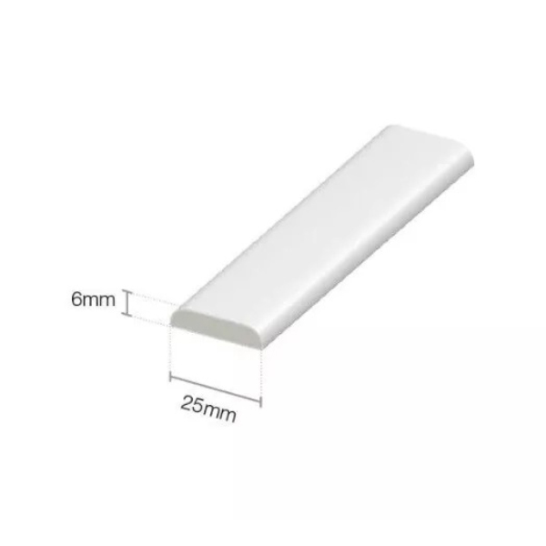 95cm UPVC Architrave White - Plastic Skirting Board - Window / Door Trim (Pack of 5)