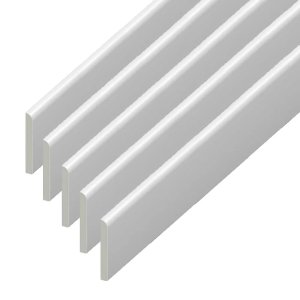 95cm UPVC Architrave White - Plastic Skirting Board - Window / Door Trim (Pack of 5)