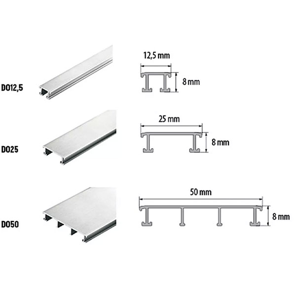  Aluminium Decorative Anodized Border Tile Trim - 2.5m Long 