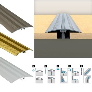 Aluminium Door Bars Threshold Strip Transition Trim Self Adhesive