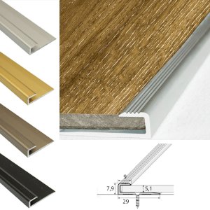 Aluminium Door Floor Threshold  For Luxury Click Vinyl Flooring