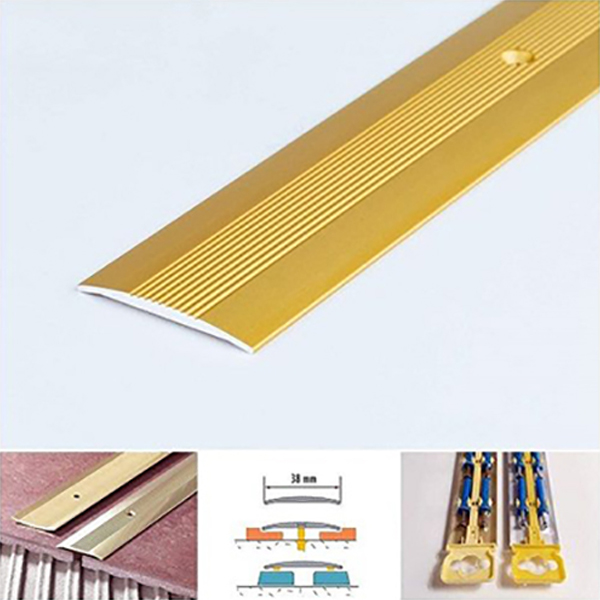 Aluminium Grooved Floor Trim 38mmx1M For Joined Carpets 