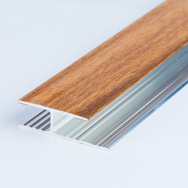 Aluminium Wood Effect Door Threshold Floor Bar Trim Laminate Connector