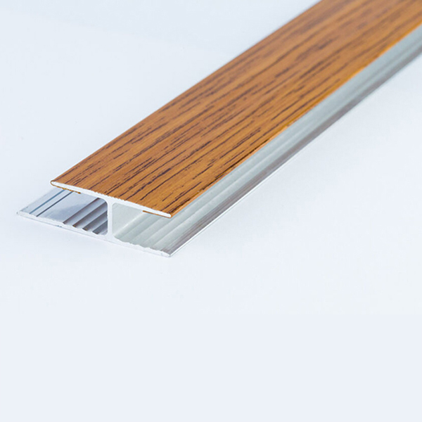 Aluminium Wood Effect Door Threshold Floor Bar Trim Laminate Connector