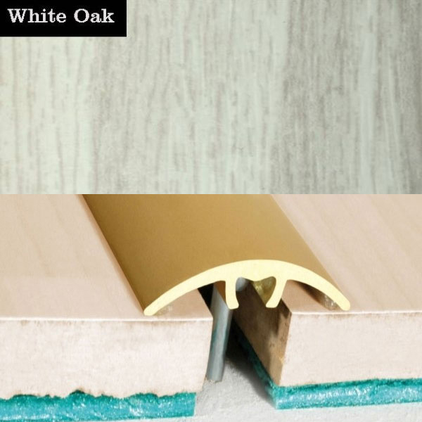 Aluminium Wood Effect Door Threshold for Connecting Wooden, Laminate, Carpet, Vinly Floors