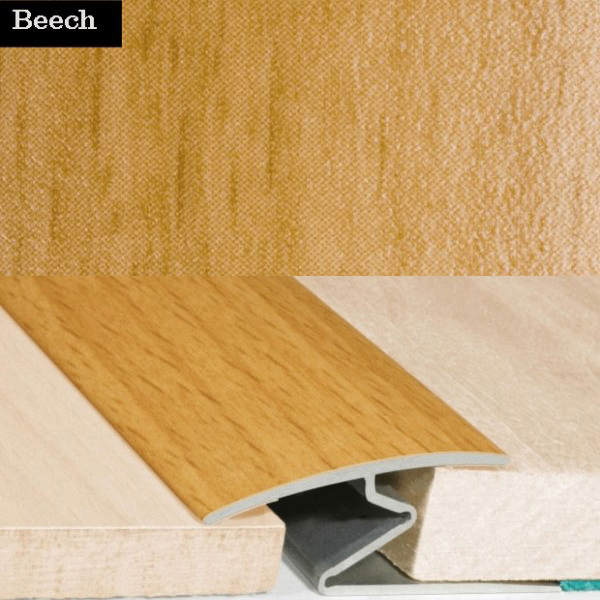 Aluminium Wood Effect Door Thresholds For Vinyl, Carpet, Laminate, Wooden Floors