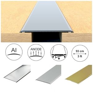 Anodised Aluminium Door Floor Bar Edge Trim Threshold Self Adhesive