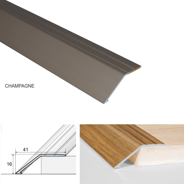 Anti-Slip Aluminium Door Thresholds Ramp Self Adhesive