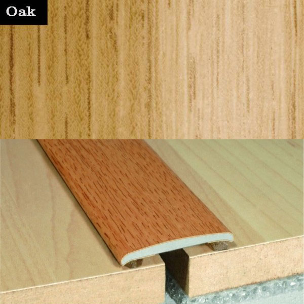 Flat Aluminium Wood Effect Door Threasholds Self Adhesive