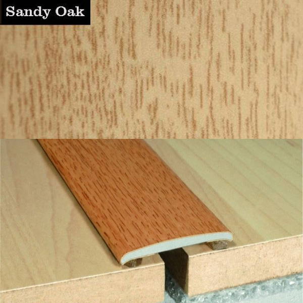 Flat Aluminium Wood Effect Door Threasholds Self Adhesive