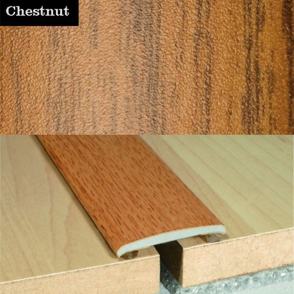 Flat Aluminium Wood Effect Door Threasholds Self Adhesive