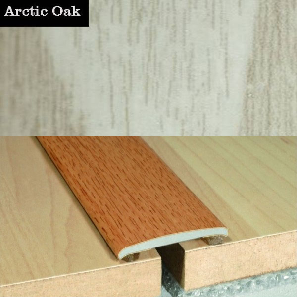 Flat Aluminium Wood Effect Door Threasholds Self Adhesive