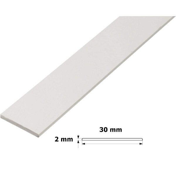 Flat BAR Trim Door Window Architrave White PVC Cover Strip