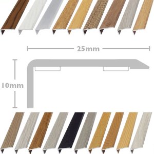 L or Edge Nosing Threshold Door Bars Profile Edge Strip Stick Down Plate 