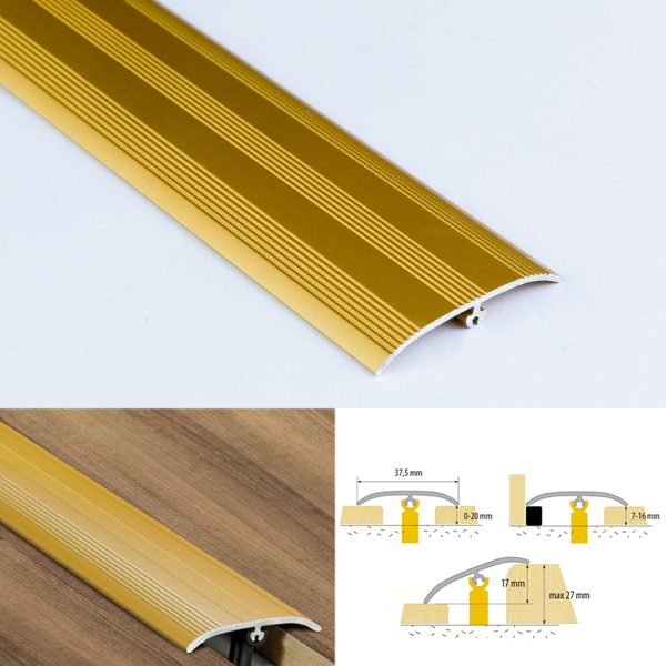 Push In Aluminium Door Bars Threshold Strip Transition Trim Laminate Tiles