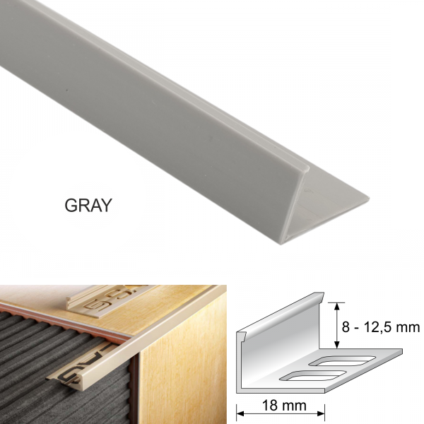 PVC Straight Edge L Shaped Tile Trim