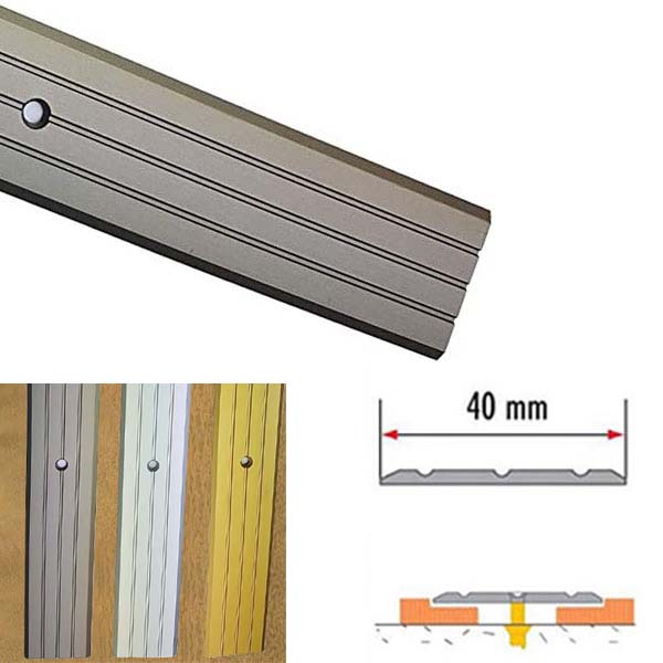 Aluminium Robust Screw Fix Rail Drilled For Room Entryways & Doorways 