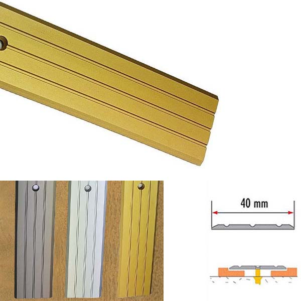 Aluminium Robust Screw Fix Rail Drilled For Room Entryways & Doorways 