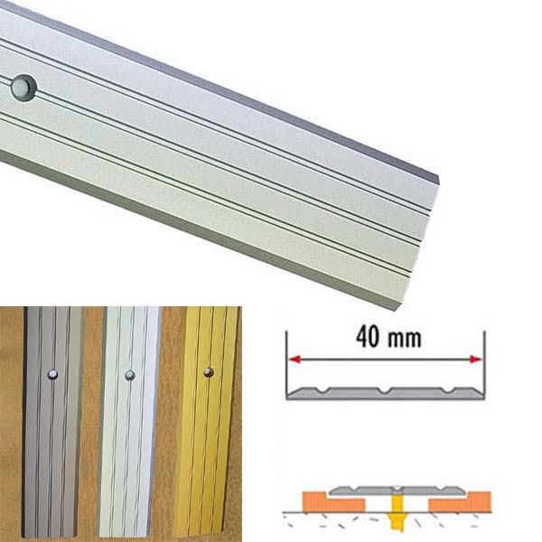 Aluminium Robust Screw Fix Rail Drilled For Room Entryways & Doorways 