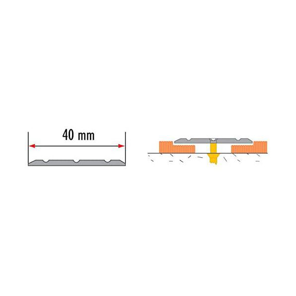 Aluminium Robust Screw Fix Rail Drilled For Room Entryways & Doorways 