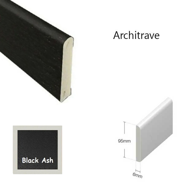 Wood Effect Plastic Trim For Window & Door Finishing Architrave - 1m Long