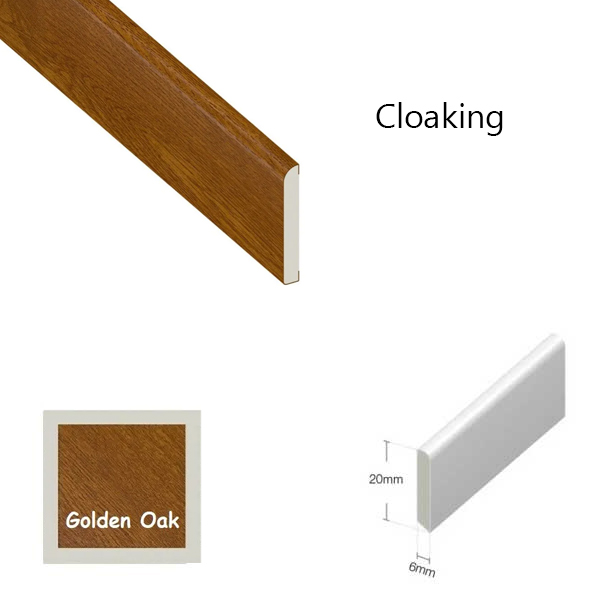 Wood Effect Plastic Trim For Window & Door Finishing Architrave - 1m Long