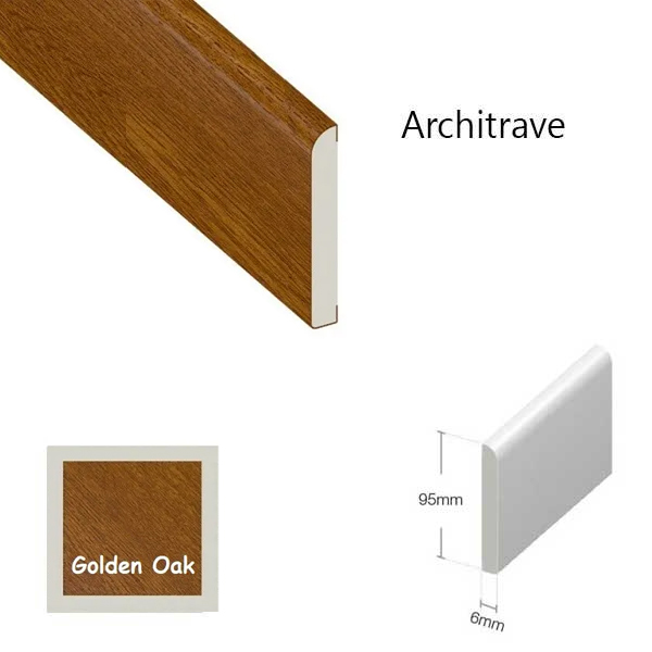 Wood Effect Plastic Trim For Window & Door Finishing Architrave - 1m Long