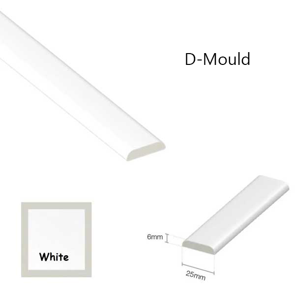 Wood Effect Plastic Trim For Window & Door Finishing Architrave - 1m Long