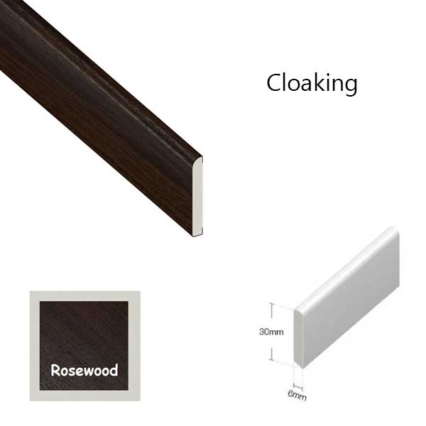 Wood Effect Plastic Trim For Window & Door Finishing Architrave - 1m Long