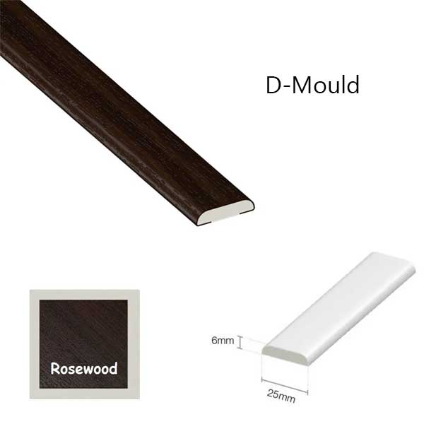 Wood Effect Plastic Trim For Window & Door Finishing Architrave - 1m Long